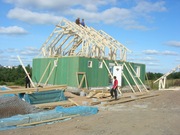 Панельно-каркасные дома из хвойных пород дерева эконом класса.