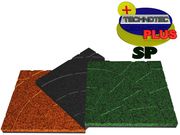 Напольное покрытие из резиновой крошки в виде плит 