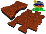 Напольное покрытие из резиновой крошки в виде брусчатки TECHNOTEC COIL