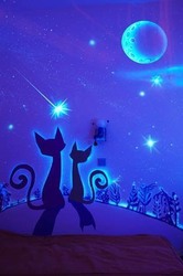 Светящиеся в темноте Люминисцентные обои 