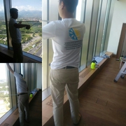 Монтаж солнцезащитной,  матовой,  энергосберегающей оконной пленки