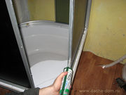 Установка душевых кабин