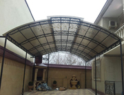 Цветной сотовый поликарбонат для навесов