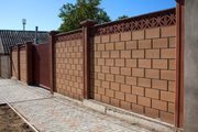Строительство забора из кирпича и блока